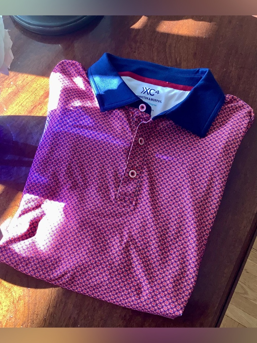 Johnston & Murphy XC4 Golf Polo Shirt Geometric Cool Degree Men’s Large